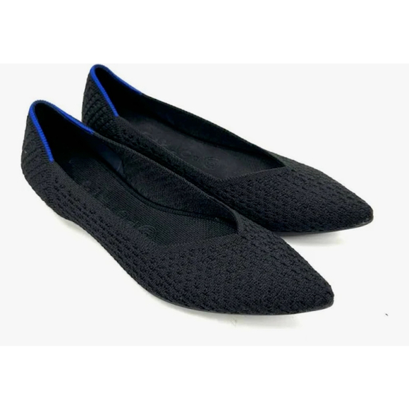 Rothy’s Women's The Point Size 9.5 US Black Slip On Ballet Flat Shoes - Picture 1 of 16